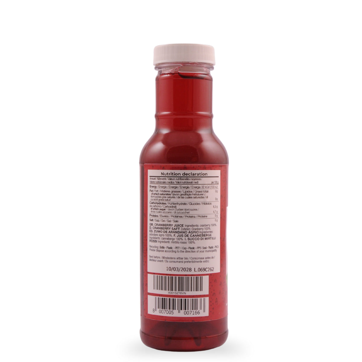 Pure cranberry juice - 350ml bottle