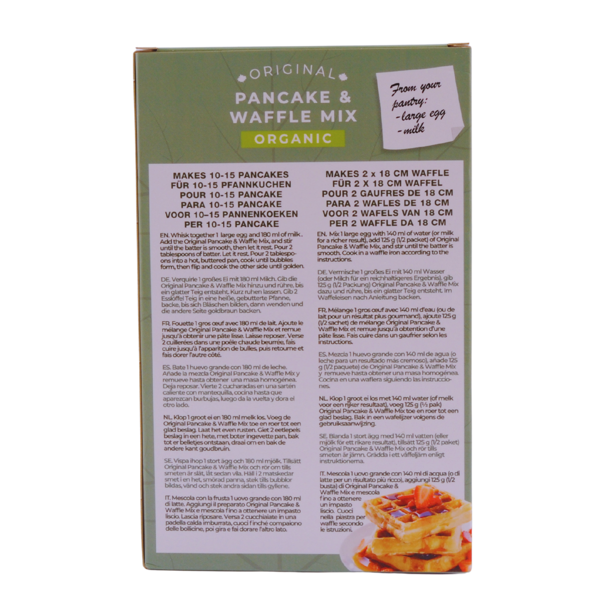 Organic Pancake & Waffle Mix - 250g box
