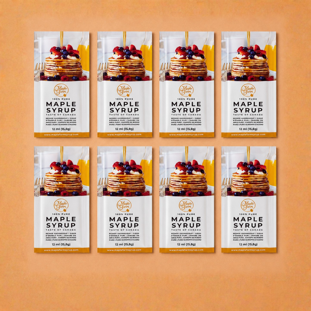 Pure Maple Syrup - 8 Single-Serve Sachets of 12ml