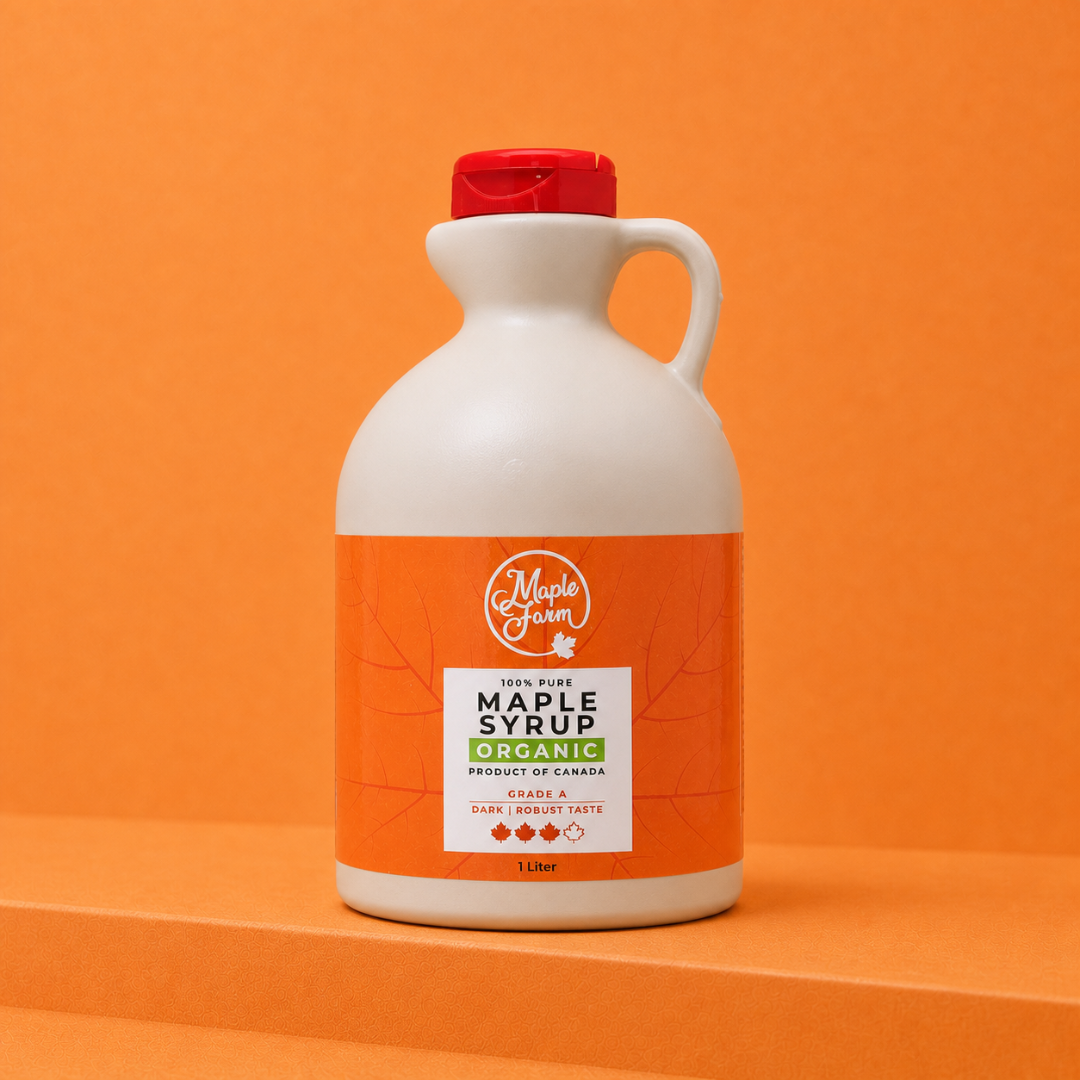 Pure organic maple syrup – Dark - 1L jug