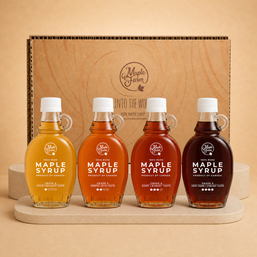 Pure maple syrup - Tasting pack Illustrated gift box 4x189ml