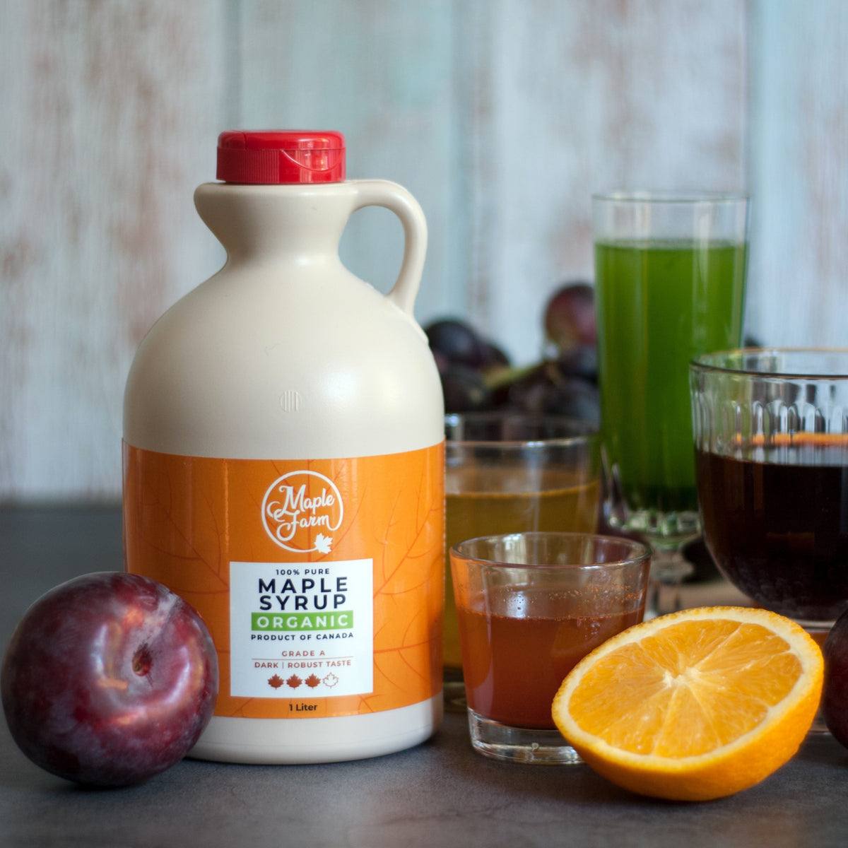 Pure organic maple syrup – Dark - 1L jug