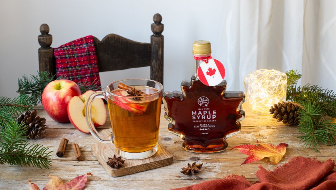 Sidro di mele speziato con sciroppo d'acero Maple Farm