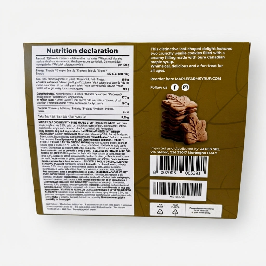 Biscotti allo sciroppo d'acero - Astuccio 325g