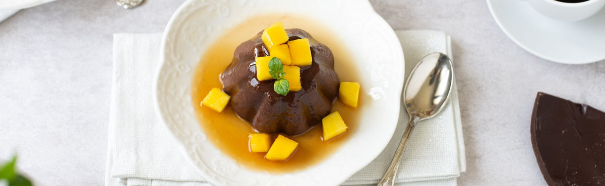 Budino al cioccolato e sciroppo d’acero