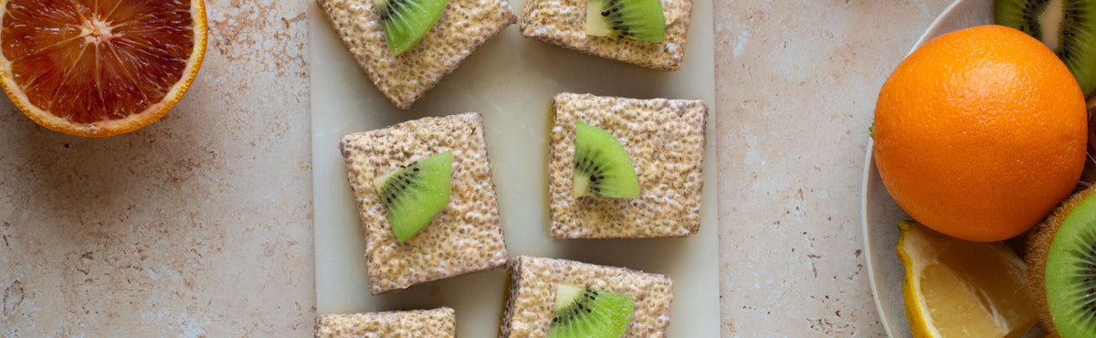 Chia pudding bars con sciroppo d’acero