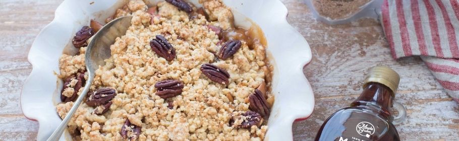 Crumble di mele con sciroppo d’acero