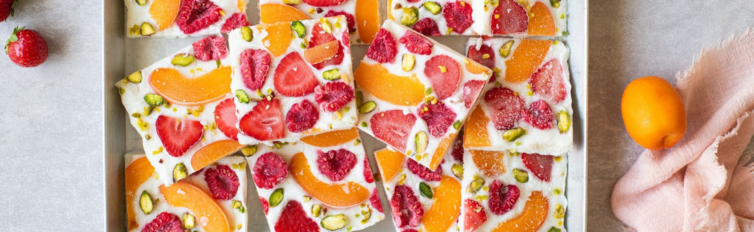 Frozen yogurt bark con sciroppo d’acero