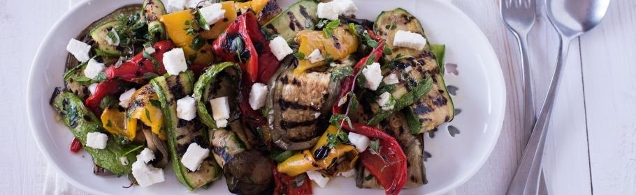 Verdure grigliate con sciroppo d’acero e feta