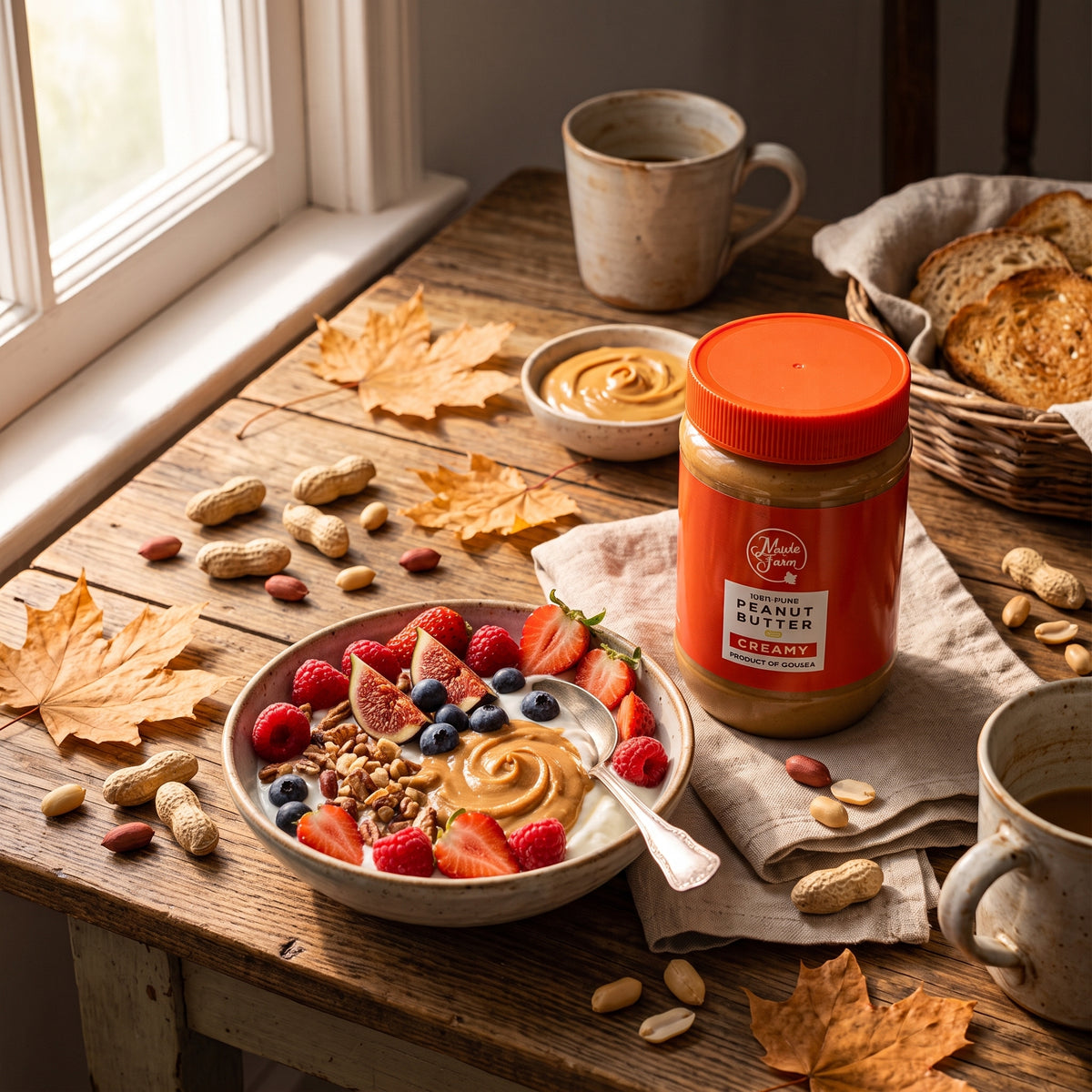 Pure Creamy Peanut Butter - 500g Jar